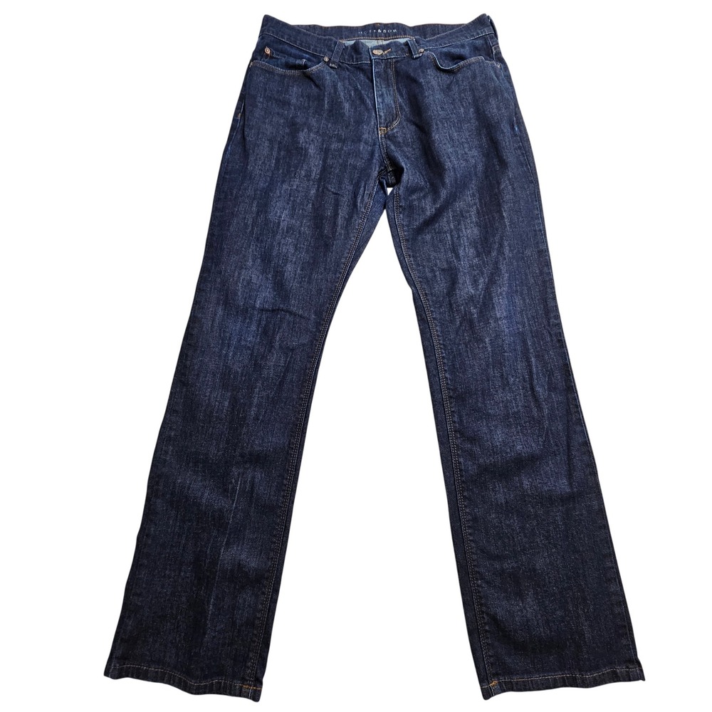 Mott & Bow The Mosco Jeans Mens 32x32 Dark Indigo Resin Wash Straight Leg